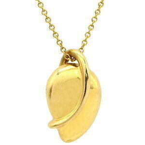 Tiffany Co Leaf Necklace Yellow Gold Elsa Peretti TCo